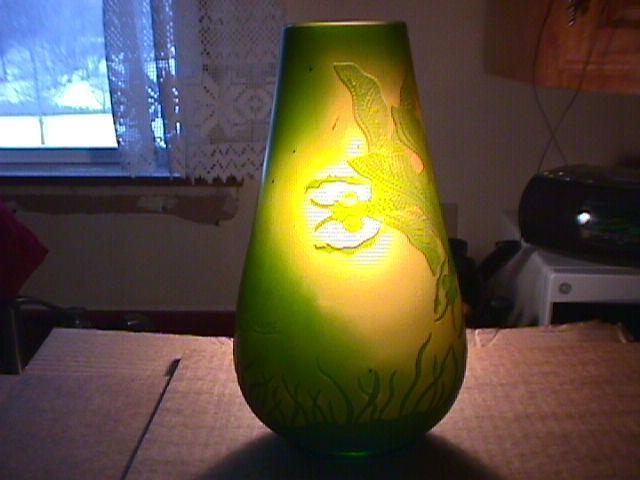 Galle Cameo Glass Dragonflies Vase