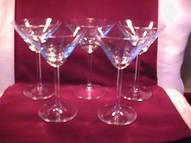 Set of (5) Martini Glasses
