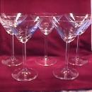 Set of (5) Martini Glasses