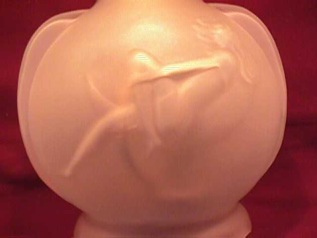 Frosted Glass Art-Deco Boudoir Lamp