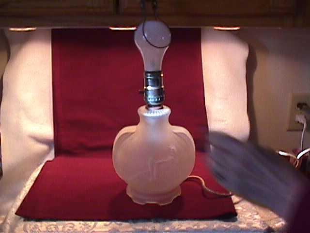 Frosted Glass Art-Deco Boudoir Lamp