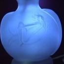 Frosted Glass Art-Deco Boudoir Lamp