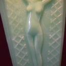 Mc Kee-Art-Deco (Jadite) Triangle Vase
