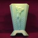 Mc Kee-Art-Deco (Jadite) Triangle Vase