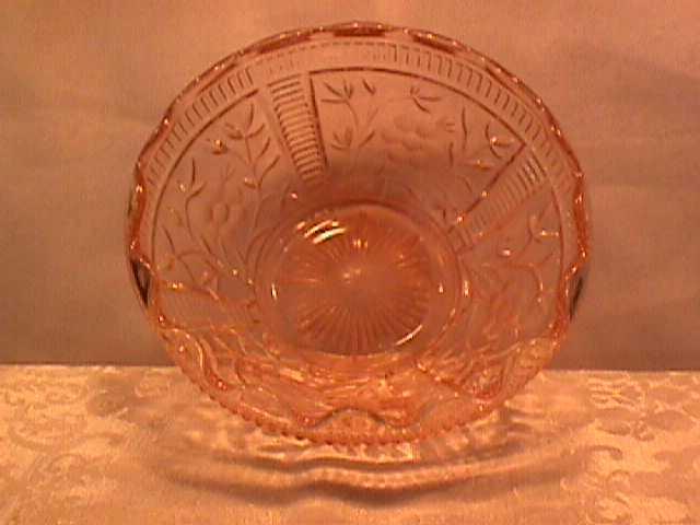 Beautiful Pink Depression (Pleated Cosmos) Centerpiece Bowl