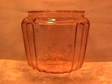 Vintage (Mayfair) Pink Depression Cookie Jar Bottom Only