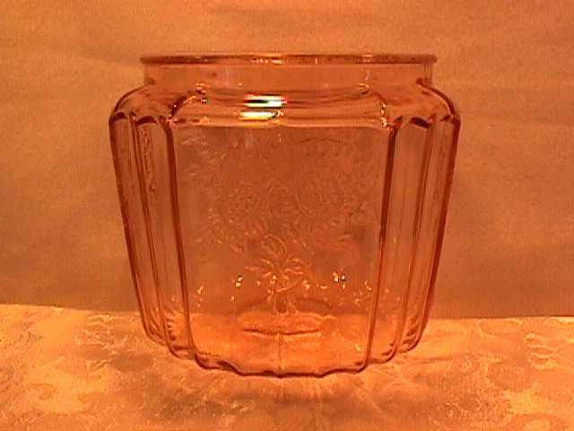 Vintage (Mayfair) Pink Depression Cookie Jar Bottom Only