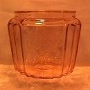 Vintage (Mayfair) Pink Depression Cookie Jar Bottom Only