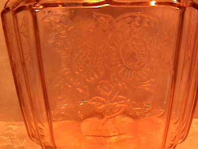 Vintage (Mayfair) Pink Depression Cookie Jar Bottom Only