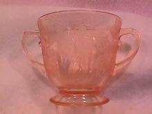 Mac Beth Evans Pink Depression (Dogwood) Sugar Bowl