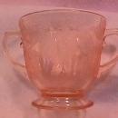 Mac Beth Evans Pink Depression (Dogwood) Sugar Bowl