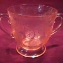 Mac Beth Evans Pink Depression (Dogwood) Sugar Bowl