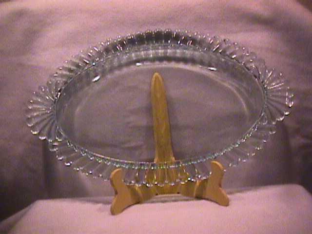 Heavy Pressed Glass Dresser Tray