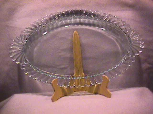 Heavy Pressed Glass Dresser Tray