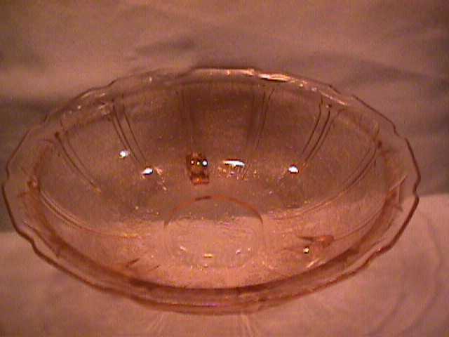 Jeanette Glass co. (Cherry Blossom) 3-Toed-Large Bowl