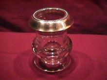 Crystal Cigarette Holder W/Sterling Top
