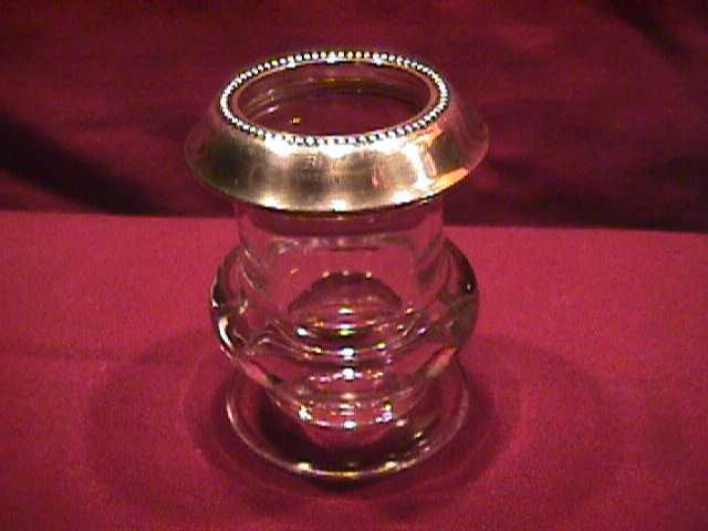 Crystal Cigarette Holder W/Sterling Top