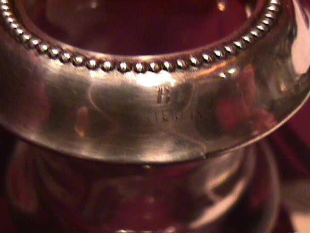 Crystal Cigarette Holder W/Sterling Top