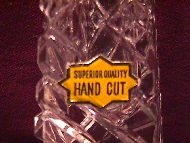 Hand Cut Crystal= Salt & Pepper Never Used