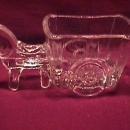 Pressed Glass Donkey & Cart Candy Novelty