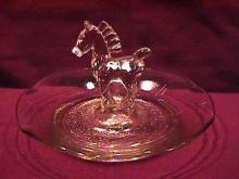 Pressed Glass (Horse) Ring or Pin Tray