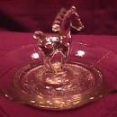 Pressed Glass (Horse) Ring or Pin Tray
