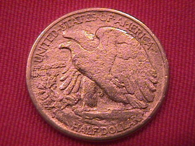1938-D LIBERTY WALKING SILVER HALF DOLLAR VERY GOOD # 10 GRADING