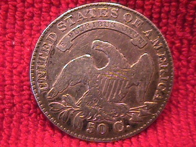 CAPPED BUST SILVER HALF DOLLAR DATED 1830 GRADED FINE-15