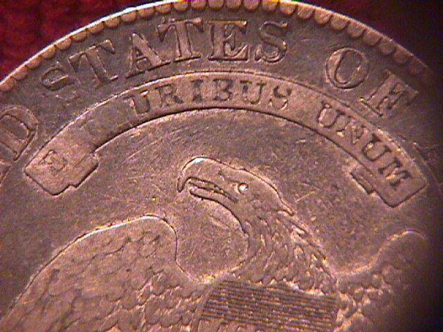 CAPPED BUST SILVER HALF DOLLAR DATED 1819 GRADED FINE-15