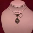 Faux Emerald & Sterling Persian Drop Pendant