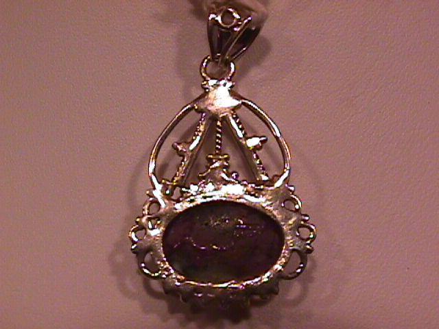 Nice Ruby Zoisite- & Bali Sterling Pendant