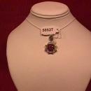 Sweetheart Faux Ruby & Diamond Pendant-Sterling