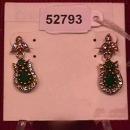 Faux Emerald & Sterling Earrings