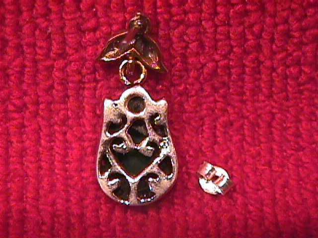 Faux Emerald & Sterling Earrings
