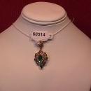 Just Simply Beautiful Faux Emerald Teardrop Pendant-Sterling