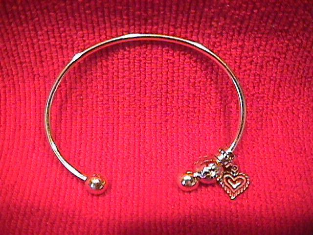 Ladies Sterling Charm Bracelet=Removable Ball End