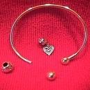 Ladies Sterling Charm Bracelet=Removable Ball End