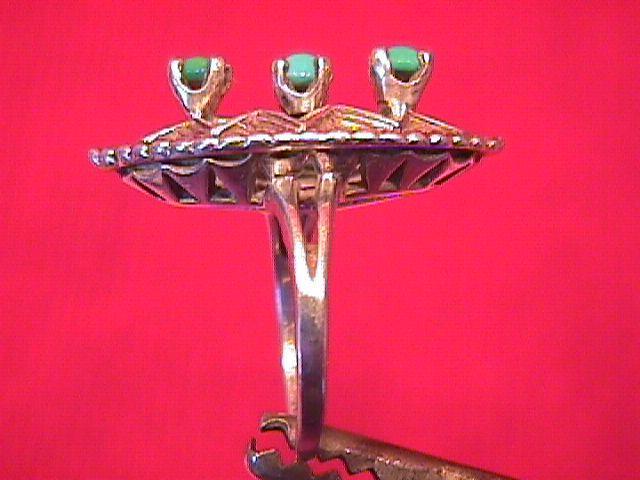 Sterling and Turquoise Ring-5 1/2