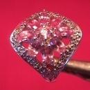 Sterling and Pink Amethyst & White Topaz Ring-6