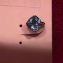 Sterling & Aqua Checkerboard Earrings