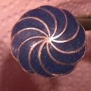 Vintage Sterling and Inlaid Blue Earrings-Screw Back