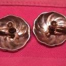 Vintage Sterling and Inlaid Blue Earrings-Screw Back