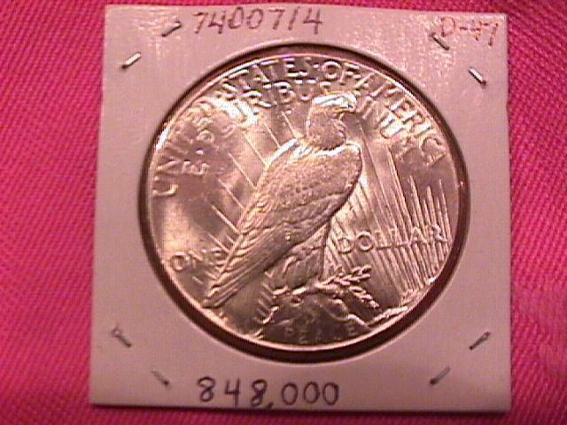 Peace Type Silver Dollar 1927 AU-58/ MS-63