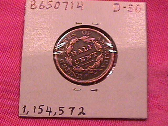 Half Cent Copper Coin Classic Head-1809 Very Fine 20 Condition