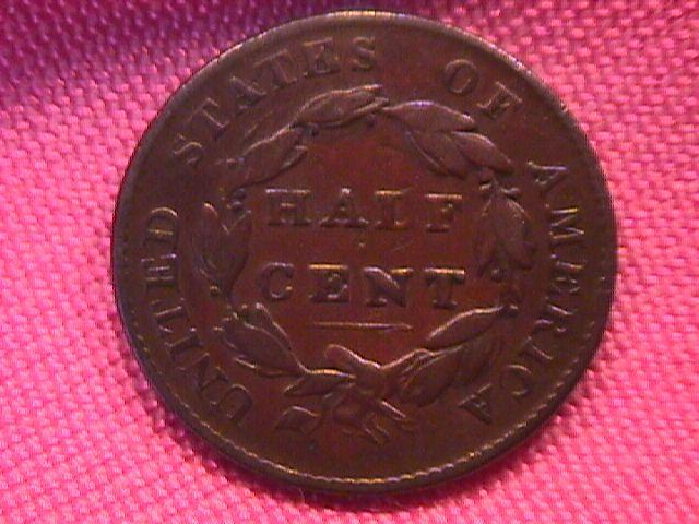 Half Cent Copper Coin Classic Head-1825 Very Fine 30 Condition