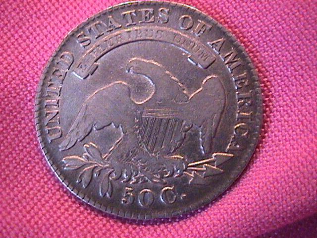 CAPPED BUST SILVER HALF DOLLAR DATED 1830 GRADED FINE-13