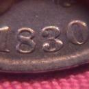 CAPPED BUST SILVER HALF DOLLAR DATED 1830 GRADED FINE-13