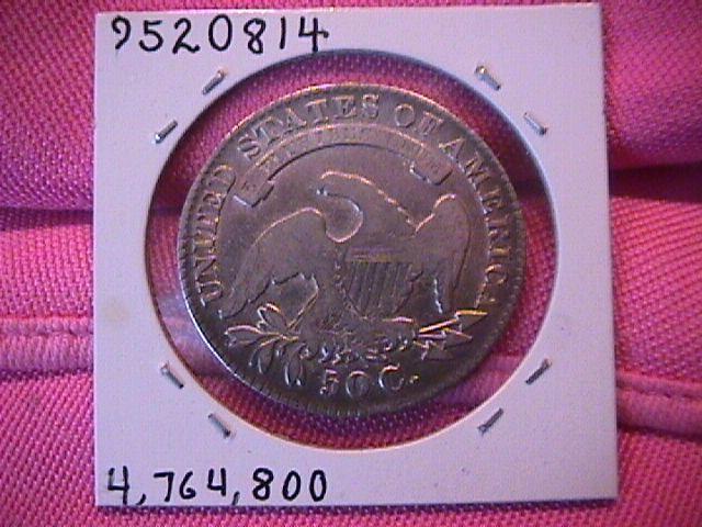 CAPPED BUST SILVER HALF DOLLAR DATED 1830 GRADED FINE-13