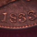 HALF CENT COPPER COIN Classic Head-1833 AU-50 Condition