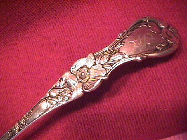 Wallace, 1835 Silverplate (Floral) Punch Ladle=Monogram (S)